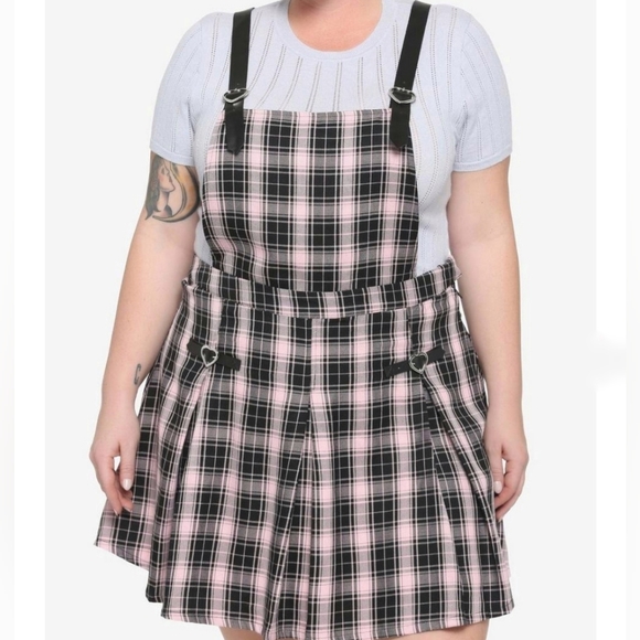 Hot Topic Whimsigoth Dark Academia Plaid Pleated Punk Skirtall Plus Size 1x - Picture 2 of 11